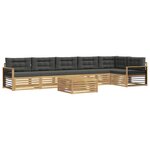 vidaXL Ensemble de canapés d'extérieur 7 pc Blanc et anthracite
