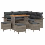 vidaXL Ensemble de canapé de jardin 9 Pièces Gris 110 x 55 x 71 cm