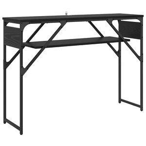 vidaXL TableConsole Chêne noir 105x30x75cm Bois d'ingénierie