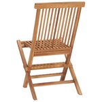 vidaXL Ensemble à manger d'extérieur pliable 5 Pièces Bois solide de teck