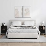 vidaXL Table de chevet Chêne noir 39 5 x 30 x 50 cm Bois d'ingénierie