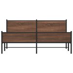 vidaXL Cadre de lit en métal sans matelas chêne marron 180x200 cm