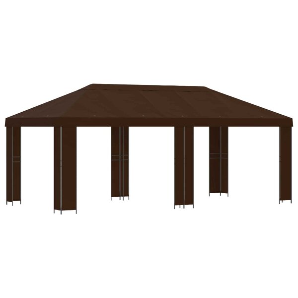 vidaXL Abri de jardin 6 x 3 m Marron Polyester et Acier 190