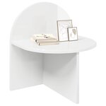 vidaXL Table de chevet 2 pc Blanc brillant 40 x 35 5 x 45 5 cm