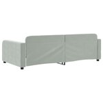 vidaXL Lit de repos sans matelas gris clair 100x200 cm velours