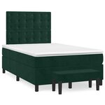 vidaXL Sommier à lattes de lit avec matelas vert foncé 120x190 cm