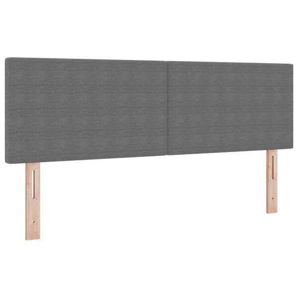 vidaXL Tête de lit LED avec tête de lit Gris clair 160 cm Polyester