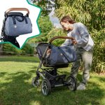 Sac à langer Pocketstyle - Plan à langer  Housse isotherme  Pochette  Attaches-poussette  Bleu