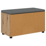 vidaXL Banc d'entrée avec coussin Chêne artisanal 80 x 46 x 46 cm