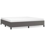 vidaXL Cadre de lit sans matelas gris 200x200 cm similicuir