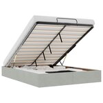 vidaXL Cadre de lit ottoman sans matelas gris clair 140x190 cm velours