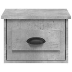 vidaXL Tables de chevet murales 2 Pièces gris béton 41 5x36x28 cm