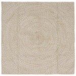 vidaXL Tapis de surface Carré Naturel et Blanc 120 x 120 cm Jute