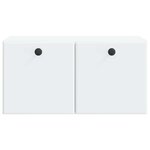 vidaXL Meuble TV mural 59 5 x 31 x 30 cm Blanc Bois d'ingénierie