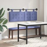 vidaXL Tête de lit suspendue Bleu denim Tissu