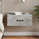 vidaXL Cabinet de chevet mural Gris béton 49 x 34 5 x 20 cm