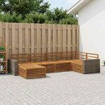 vidaXL Ensemble de canapés d'extérieur 6 pc Naturel