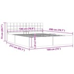vidaXL Cadre de lit à rangement hydraulique sans matelas 180x200 cm