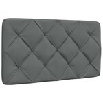 vidaXL Cadre de lit sans matelas gris foncé 90x190 cm tissu