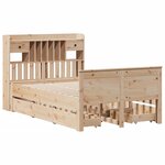 vidaXL Lit bibliothèque sans matelas 135x190 cm bois de pin massif