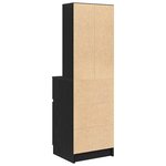 vidaXL Table de chevet noir 39x35x125 cm bois d’ingénierie