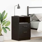 vidaXL Cabinet de chevet Chêne noir 40 x 35 x 65 cm Bois d'ingénierie