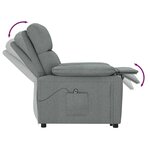 vidaXL Fauteuil inclinable électrique Gris foncé Tissu