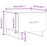 vidaXL Tables basses 2 Pièces gris béton 50x50x40 cm bois d'ingénierie