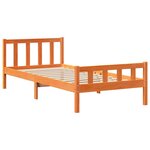 vidaXL Cadre de lit avec tête de lit sans matelas cire marron 75x190cm