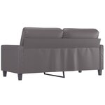 vidaXL Canapé à 2 places Gris 140 cm Similicuir
