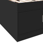 vidaXL Lit de jour avec tiroirs sans matelas noir 100x200 cm