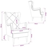 vidaXL Fauteuil Bleu Velours