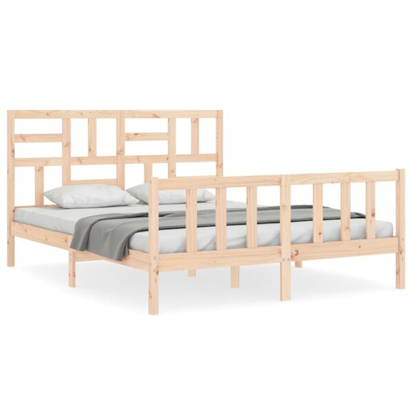 vidaXL Cadre de lit sans matelas bois de pin massif
