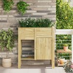 vidaXL Jardin Surélevé avec Rangement 85x46x96 cm Bois traité pin
