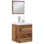 vidaXL Ensemble de mobilier de salle de bain 2 Pièces Bois Ancien