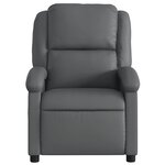 vidaXL Fauteuil inclinable gris similicuir