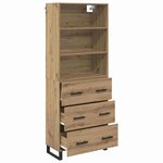 vidaXL Haut Armoire avec tiroir Chêne artisanal 69 5 x 34 x 180 cm