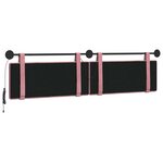 vidaXL Tête de lit suspendue Avec lumière LED Rose Velours