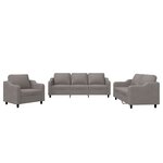 vidaXL Ensemble de canapés 3 Pièces avec coussins Taupe Tissu