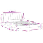 vidaXL Cadre de lit avec LED sans matelas bleu 120x200 cm velours