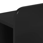 vidaXL Cadre de lit avec rangement Noir 100 x 200 cm Bois d'ingénierie
