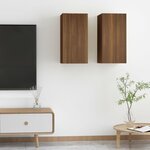 vidaXL Meubles TV 2 Pièces Chêne marron 30 5x30x60 cm Bois d'ingénierie