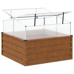 vidaXL Jardinière de jardin avec serre acier résistant aux intempéries