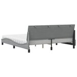 vidaXL Lit avec matelas gris clair 180x200 cm tissu
