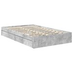 vidaXL Lit de Rangement Gris béton 100 x 200 cm Bois d'ingénierie