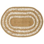 vidaXL Tapis de surface Naturel 100 x 152 cm Jute