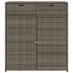vidaXL Armoire de rangement de jardin gris 105x55x113cm résine tressée