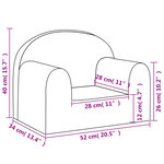 vidaXL Canapé pour enfants gris clair avec étoiles peluche douce