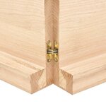 vidaXL Étagère murale 220x30x(2-6) cm bois de chêne massif non traité