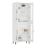 vidaXL Buffet haut Blanc 69 5x34x180 cm Bois d'ingénierie
